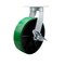 Service Caster 10'' Heavy Duty Green Poly on Cast Iron Caster with Brake and Swivel Lock CRAN-SCC-KP92S1030-PUR-GB-SLB-BSL - alternate 1